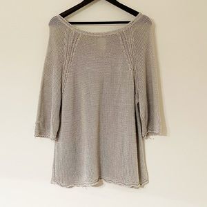 Sigrid Olsen 100% Linen Knit Sweater